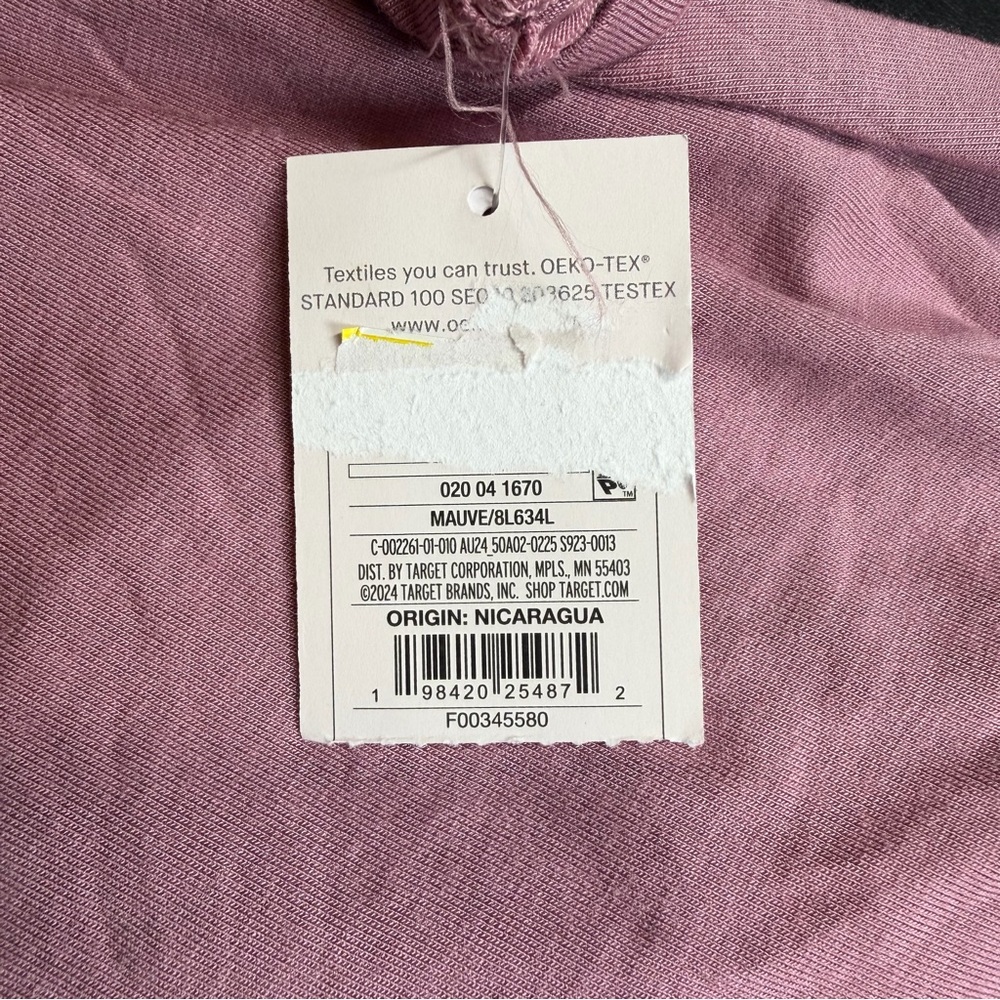 Auden Women's Mauve Cloud Knit Short Sleeve Pajama T-shirt Dress - Picture 4 of 5